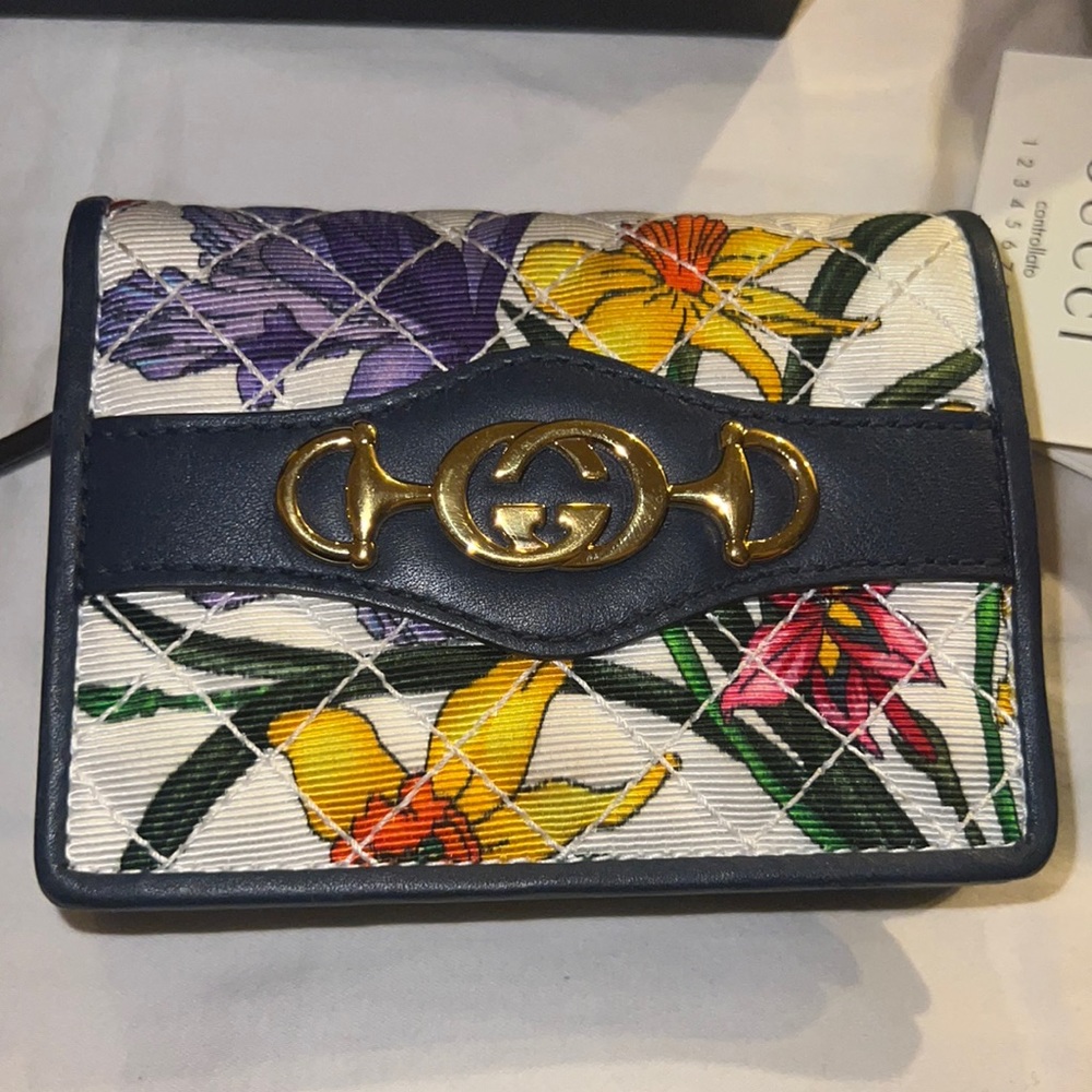 Gucci GG Trapuntata‎ Zumi Floral Wallet